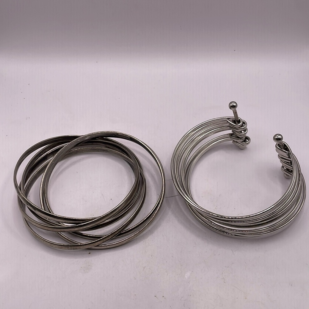 2 bracelet 1 intertwined bangles -1 multi bracelet cuff